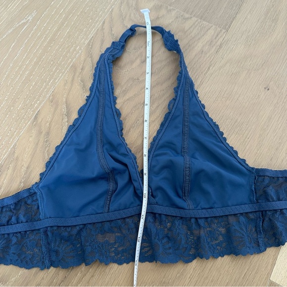 Victorias Secret Pink Sexy Bralette Bra Halter Top Lace Navy Blue XS Small 32B - Picture 8 of 9